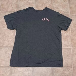 Orvis Men's Dark Gray T-Shirt W/ Front & Back Graphic